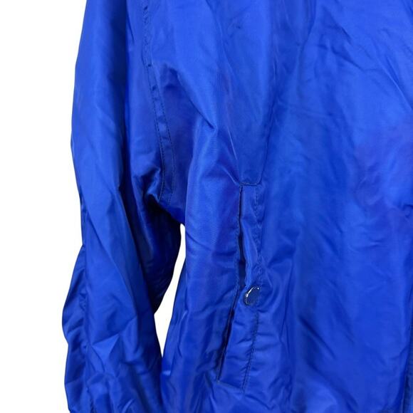 Starter Black Label Blue Full Zip Bomber Jacket 9S0-251 Lined Satin Shiny sz XL - Picture 5 of 16